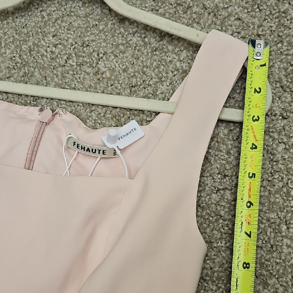Elegant Pink A-Line Dress with Cutout Hem - Picture 9 of 13
